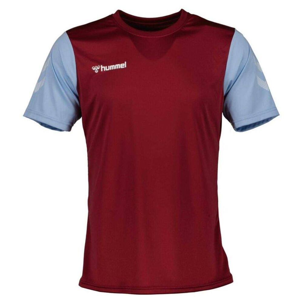 Hummel Childrens/Kids Logo Crew Neck Match T-Shirt / Maroon